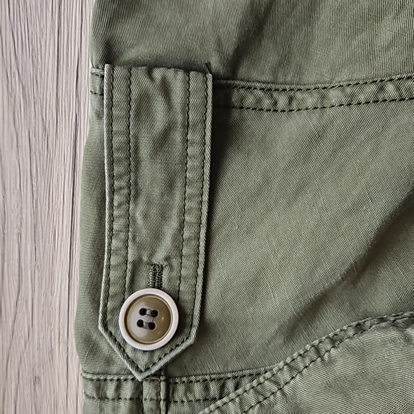 By Anthropologie Green Marley Linen Blend Oversized Utility Jacket S - Picture 9 of 9